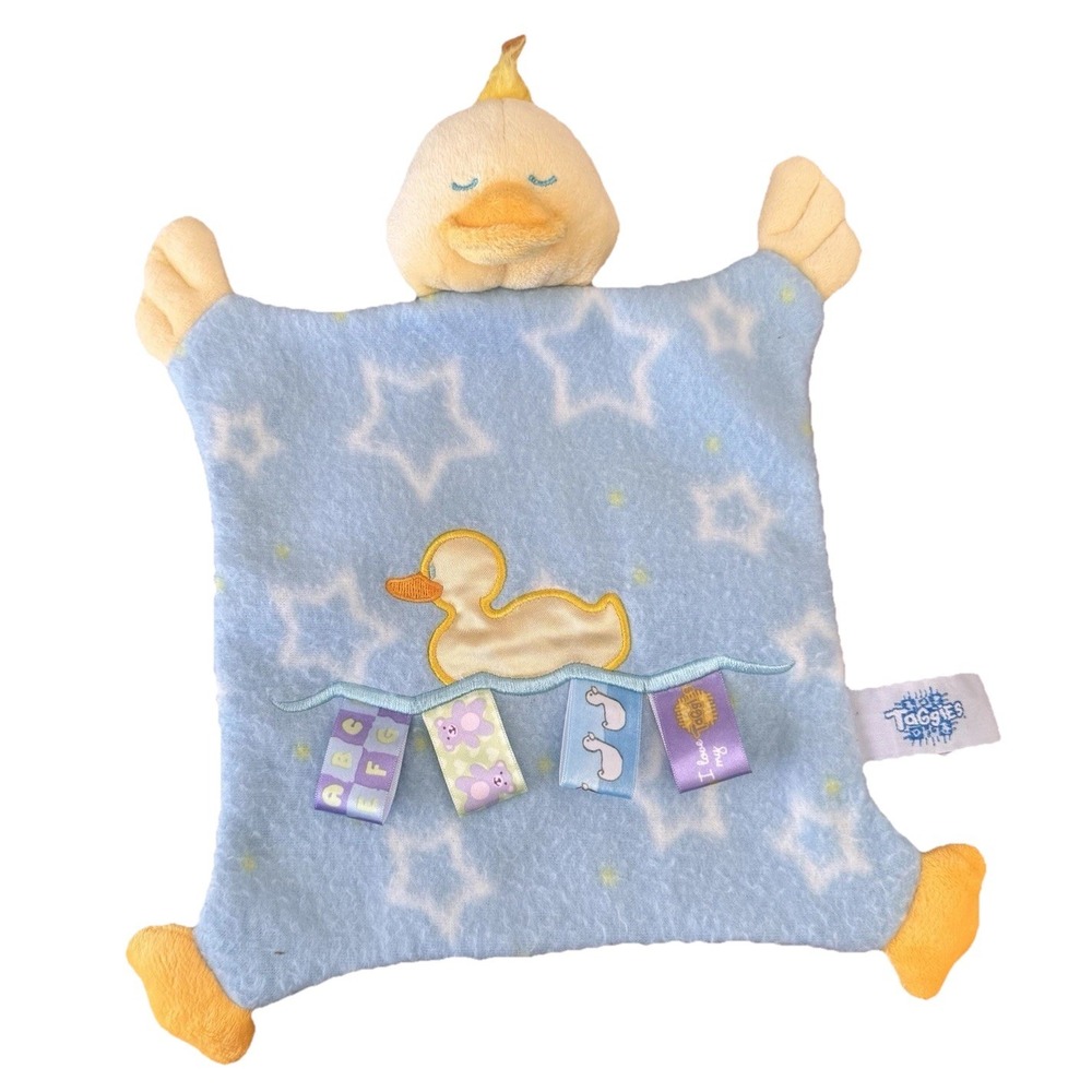 Taggies Mary‎ Meyer SLEEPING DUCK BLANKIE Lovey Security Blanket Fleece Stars